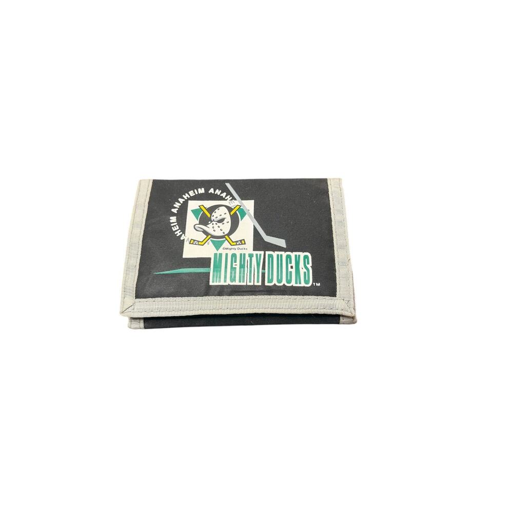 NHL Anaheim Ducks Tri-fold Wallet Black Nylon with Official Logo
